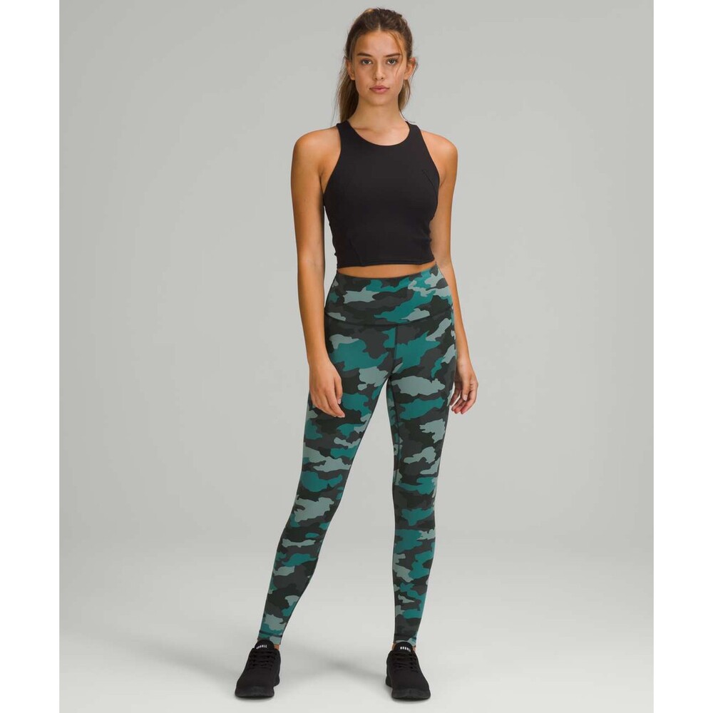 Lululemon Wunder Train High-Rise Tight 28" Heritage 365 Camo Tidewater Teal Mult